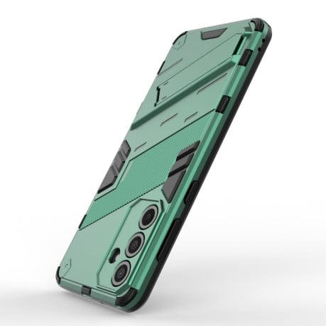 Противоударный чехол Punk Armor для Samsung Galaxy M55 5G - зеленый