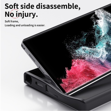 Чохол Double Ring MagSafe Holder Carbon Fibre  для Samsung Galaxy S25 Ultra 5G - сріблястий