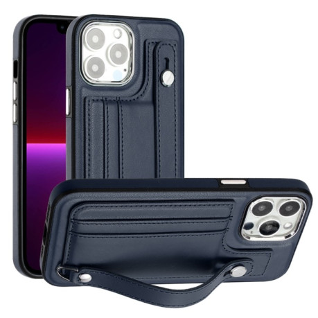 Протиударний чохол Wrist Strap Holder на iPhone 15 Pro Max - синій