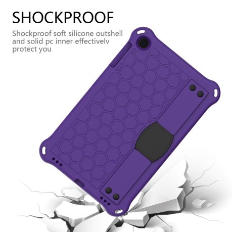 Протиударний чохол Honeycomb Design на iPad mini 5/4/3/2/1 - фіолетово-чорний