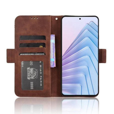 Чехол-книжка Skin Feel Calf на Xiaomi Redmi Note 14 4G 164.84mm EU Version - коричневый