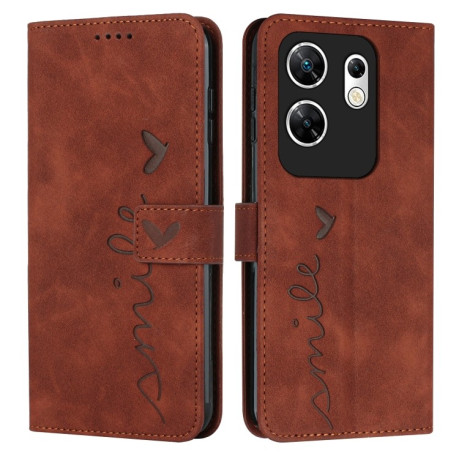 Чехол-книжка Retro Skin Feel Amile для Infinix Zero 30 4G - коричневый