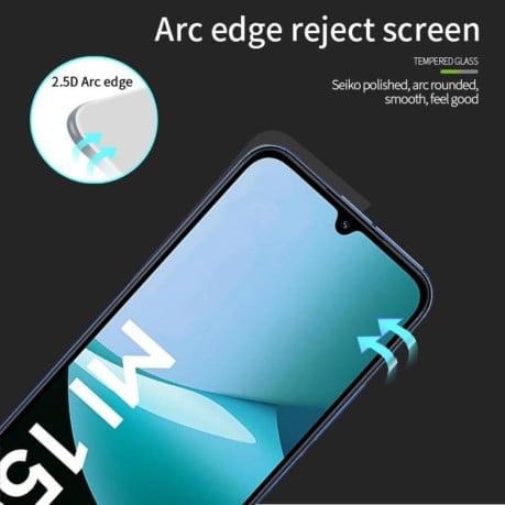 Защитное стекло PINWUYO 9H 3D Full Screen на Xiaomi Redmi 15C 4G 171.5mm / Poco C85 - черный