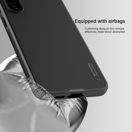Чехол NILLKIN Frosted Shield Pro гибрид с  матовым покрытием на Samsung Galaxy S24 FE 5G - синий