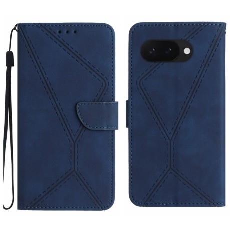 Чехол-книжка Stitching Embossed Leather для Google Pixel 9a - синий
