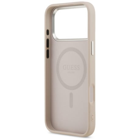Оригінальний чохол Guess Triangle Logo з MagSafe на iPhone 17 Pro - pink