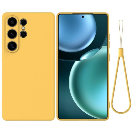 Силіконовий чохол Solid Color Liquid Silicone  для Samsung Galaxy S25 Ultra 5G - жовтий