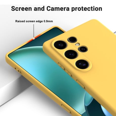 Силіконовий чохол Solid Color Liquid Silicone  для Samsung Galaxy S25 Ultra 5G - жовтий
