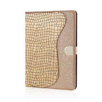 Чехол-книжка Glitter Stitching Crocodile для iPad Mini 4 / 3 / 2 / 1 - золотой
