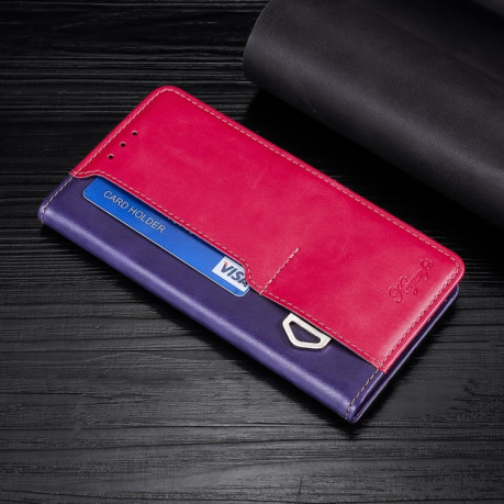 Чохол-книжка Contrast Color для Samsung Galaxy M13 - фіолетовий
