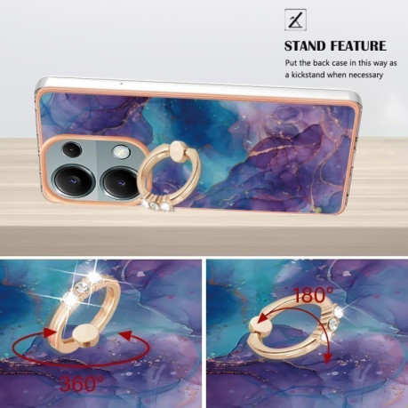 Противоударный чехол Electroplating IMD для Xiaomi Redmi Note 13 Pro 4G/Redmi Note Redmi Note 14S/ 13 Pro 4G / POCO M6 Pro 4G - Purple