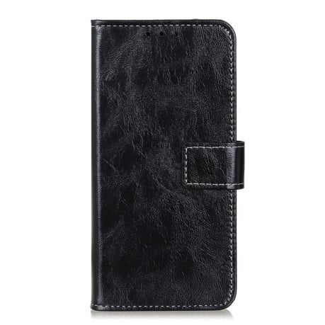 Чехол-книжка Magnetic Retro Crazy Horse Texture на iPhone 16 Pro Max - черный