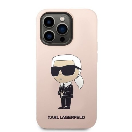 Оригінальний чохол Karl Lagerfeld Silicone Ikonik для iPhone 14 Pro Max - pink
