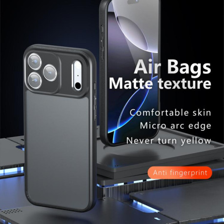 Противоударный чехол Armor Precise Hole PC Hybrid TPU для iPhone 17 Pro - черный