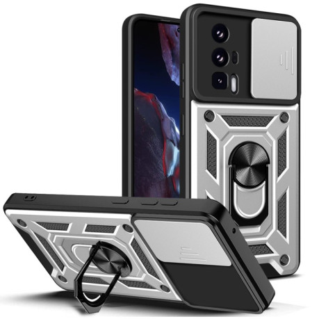 Протиударний чохол Camera Sliding Xiaomi Poco F5 Pro - сріблястий