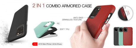 Противоударный чехол X-Fitted Bis-one для iPhone 12 Pro Max-зеленый