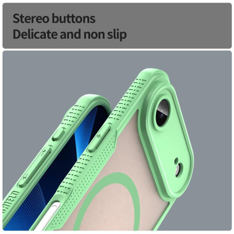 Противоударный чехол Armor Glaze MagSafe Magnetic для iPhone Air - зеленый