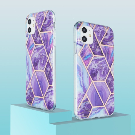 Противоударный чехол 3D Electroplating Marble для iPhone 11 - разноцветный