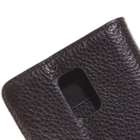 Шкіряний Чохол Книга Litchi Texture Black для Samsung Galaxy Note 4