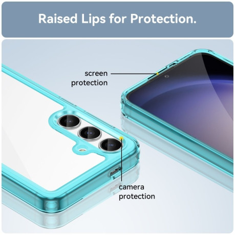 Протиударний чохол Colorful Acrylic Series на Samsung Galaxy S24+ 5G - синій
