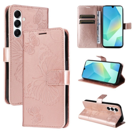 Чохол-книжка Embossed Butterfly  для Samsung Galaxy A26 5G - рожеве золото