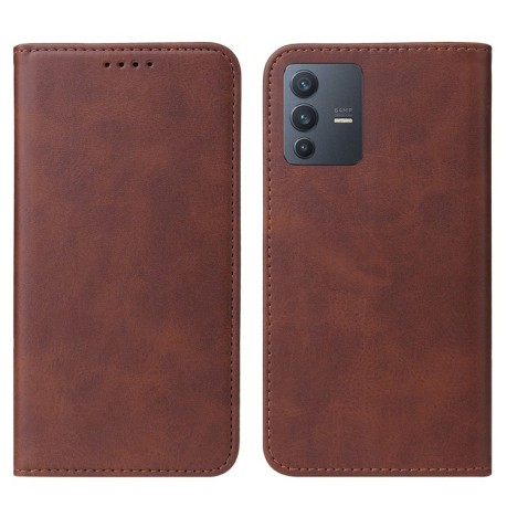 Чохол-книжка Magnetic Closure для Vivo V23 5G - коричневий