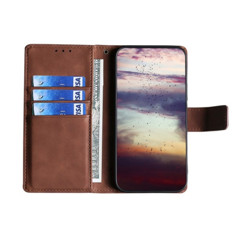 Чехол-книжка Skin Feel Crocodile Texture для Vivo V25 5G/V25e 5G/X80 Lite - коричневый