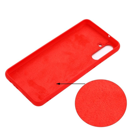Чехол Solid Color Liquid Silicone на Samsung Galaxy A04s/A13 5G - красный