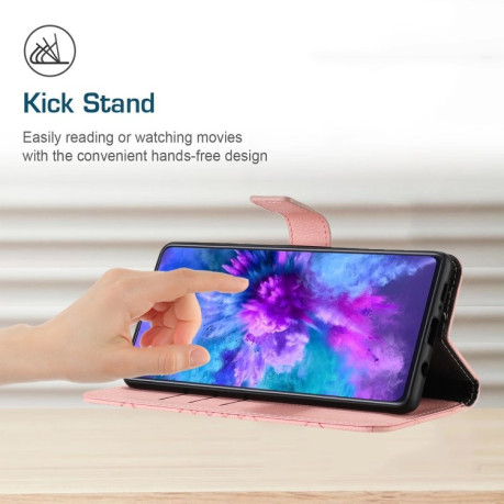 Чехол-книжка Grid Texture для Samsung Galaxy M15 5G - розовый