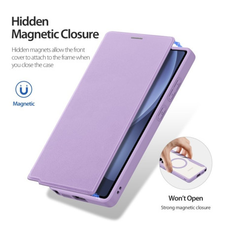 Чохол-книжка DUX DUCIS Skin X Pro Series Magsafe  для Samsung Galaxy S25 Ultra 5G - фіолетовий
