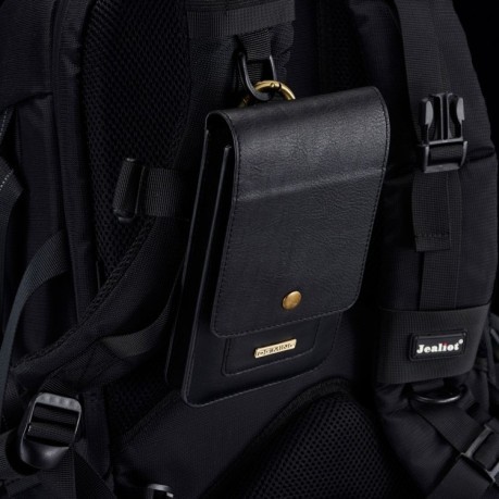 Кожаный универсальный чехол DG.MING 5.2 для iPhone/Samsung/Xiaomi - черный