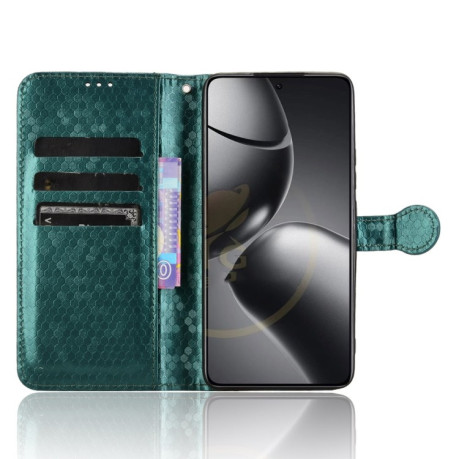 Чехол-книжка Honeycomb Dot для Xiaomi 14T - зеленый