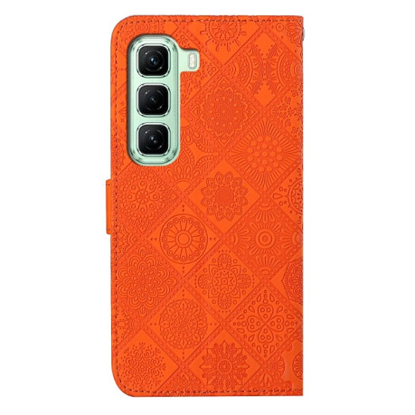 Чехол-книжка Ethnic Style для Infinix Hot 50 4G - оранжевый