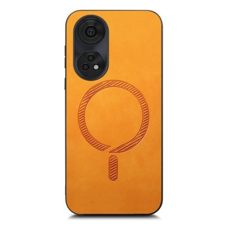 Чехол Retro Magsafe Magnetic на OPPO A3 Pro - желтый