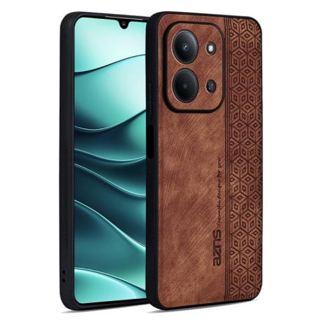 Чехол AZNS с 3D-тиснением и мягким покрытием Skin Feel на Xiaomi Redmi 15C 5G / 4G EU 173mm - коричневый