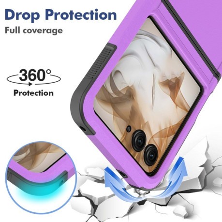 Протиударний чохол Armor 2 in 1 для Motorola Razr 50 - фіолетовий.