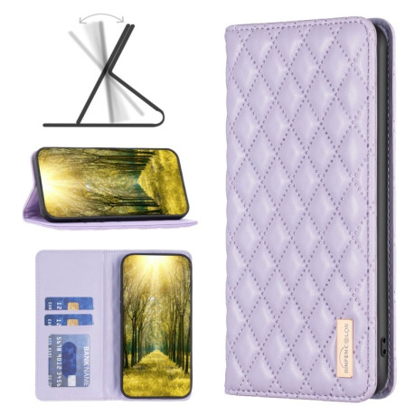 Чехол-книжка Diamond Lattice для Xiaomi 13 Lite / Civi 2 - фиолетовый