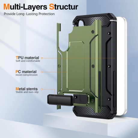 Протиударний чохол Matte Holder Samsung Galaxy S23 FE 5G - зелений