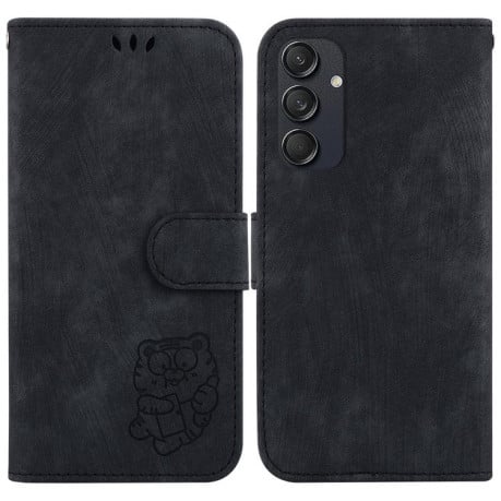 Чохол-книжка Little Tiger Embossed Leather для Samsung Galaxy M55 - чорний