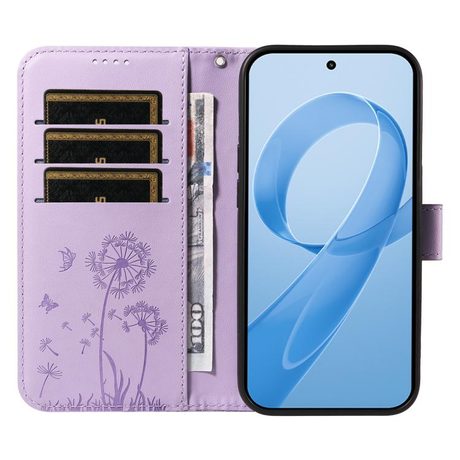Чехол-книжка Dandelion Embossed Pattern Flip Leather для Xiaomi Redmi K90/Poco F8 Pro — фиолетовый