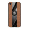 Противоударный чехол XINLI Stitching Cloth на iPhone SE 3/2 2022/2020/8/7 - коричневый