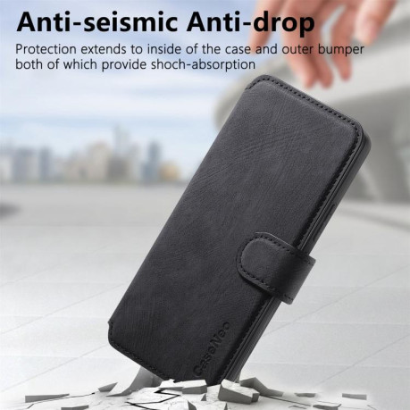 Чехол-книжка CaseNeo MagSafe RFID Anti-theft Retro Leather для OPPO Reno13 Pro - черный
