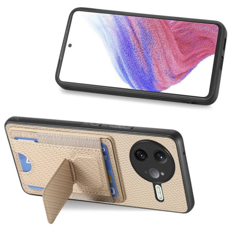 Противоударный чехол Carbon Fiber Card Bag для Xiaomi Poco F7 Ultra - хаки