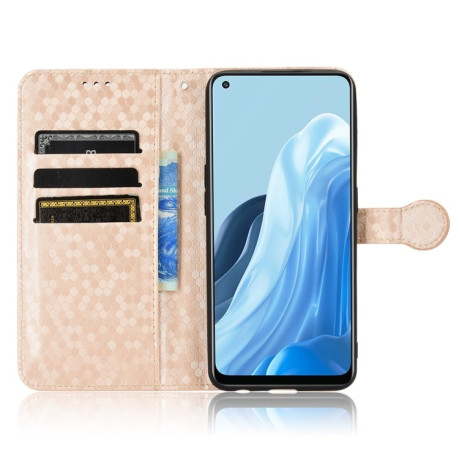 Чохол-книжка Honeycomb Dot для OPPO Reno7 5G Global/ Find X5 Lite/OnePlus Nord CE2 5G - золотий