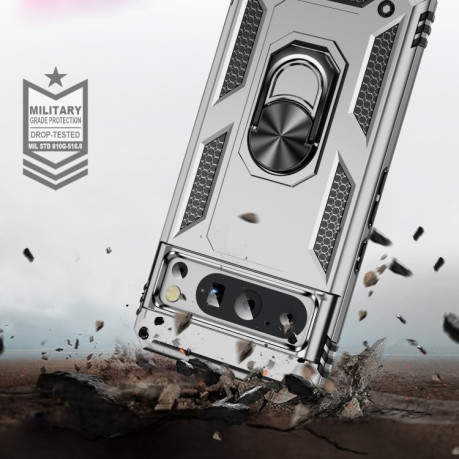 Протиударний чохол HMC 360 Degree Rotating Holder для Google Pixel 8 Pro - сріблястий