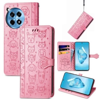 Чохол-книжка Cat and Dog для OnePlus Ace 3 Pro - рожевий