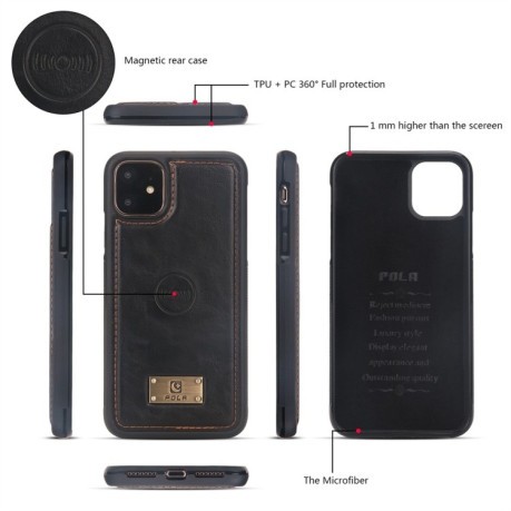 Чохол-гаманець POLA Multi-function для iPhone 11 – чорний
