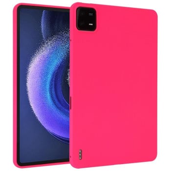 Чехол Oil Spray Skin-friendly TPU Tablet Case для Xiaomi Pad 6 / 6 Pro - пурпурно-красный