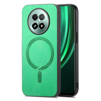 Чехол Retro MagSafe Magnetic PU на Realme 13 5G/12 5G/12X 5G - зеленый