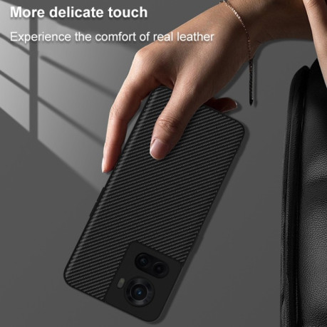 Противоударный чехол Printing Carbon Fiber для OnePlus 10R / Ace - черный